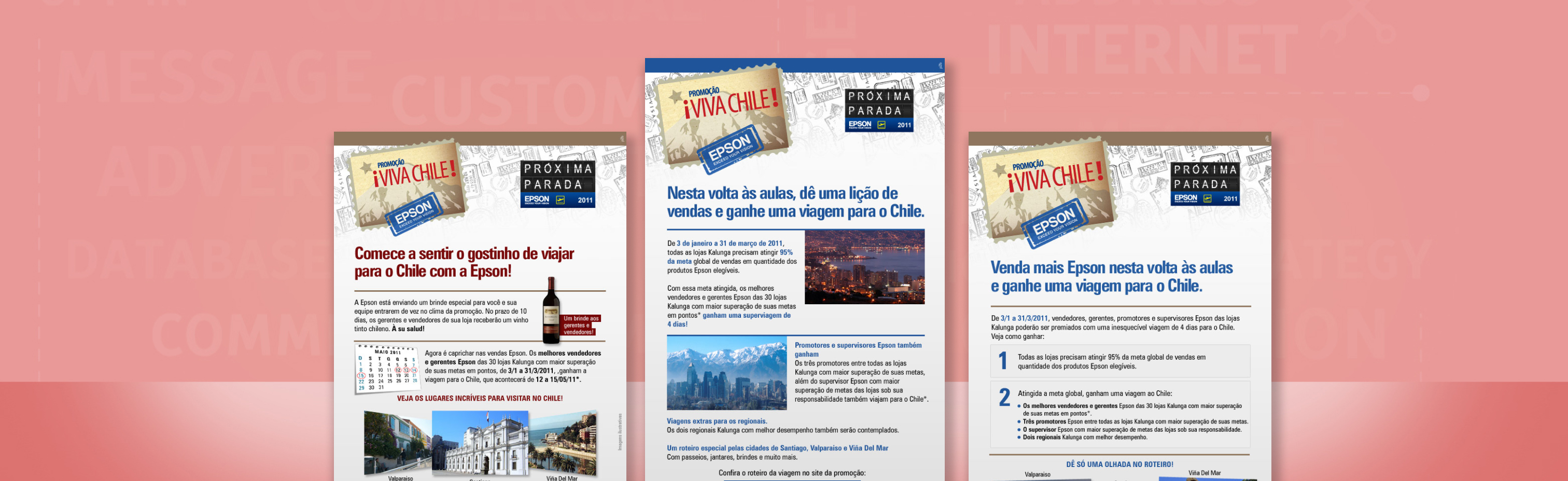 E-mail marketing para a campanha Viva Chile! Epson e Kalunga