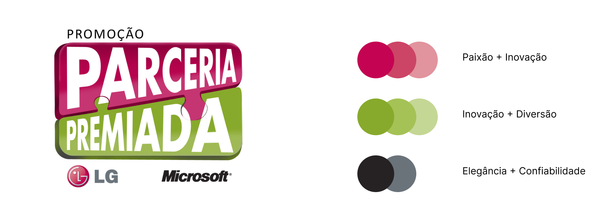 Logo para campanha Parceria Premidada LG e Microsoft